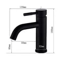 thumbnail image 2 of Mezclador de lavabo negro - Grifo monomando para baño, grifos de lavabo con cajón de cerámica de bajo ruido, cuerpo de acero inoxidable, 2 of 4