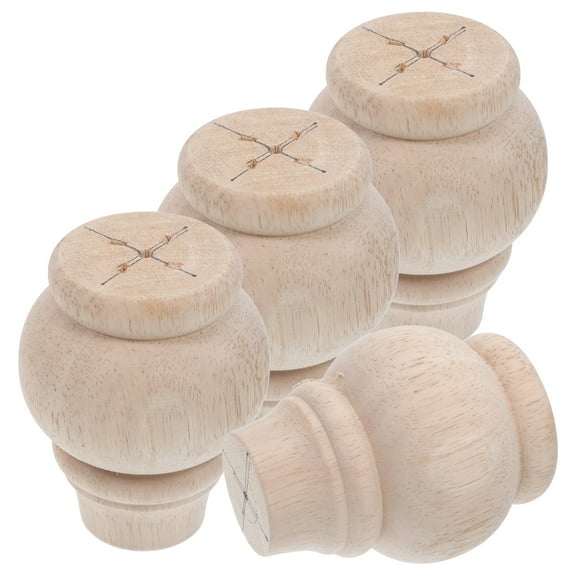 4 Pcs Solid Wood Furniture Accessories Furniture Legs Replacement Bed Leg Sofa Feet Cabinet Feet Wood Legs