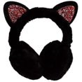 thumbnail image 1 of Girls Earmuffs Sequins Cute Cat Ear Muffs In Colorful Plush Warm Design, 1 of 2