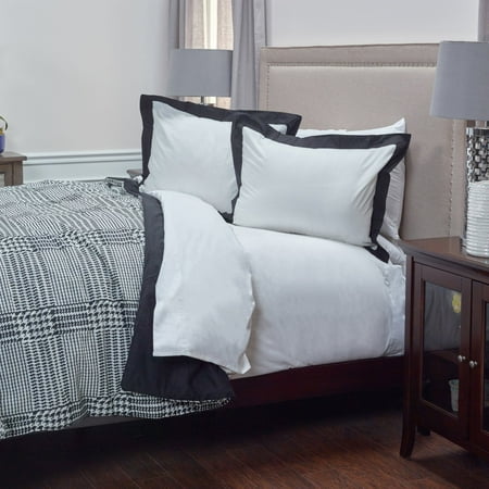 Rizzy Home 3 Piece Full And Queen Comforter Bed Set In Black And White