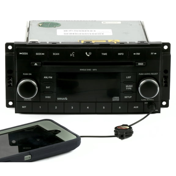 Restored 2008 Chrysler Jeep Dodge AM FM Satellite Radio CD Aux Input OEM P05064421AF RES (Refurbished)