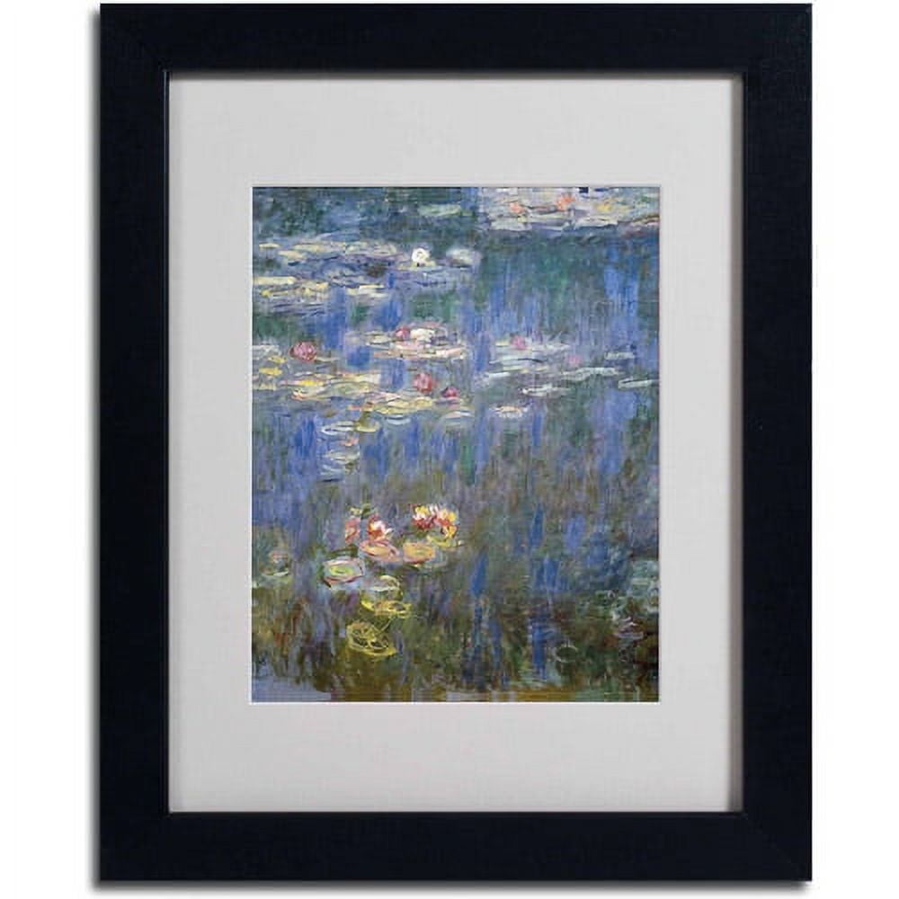 Trademark Fine Art "Water Lilies IV 1840-1926" Canvas Art by Claude Monet, Black Frame