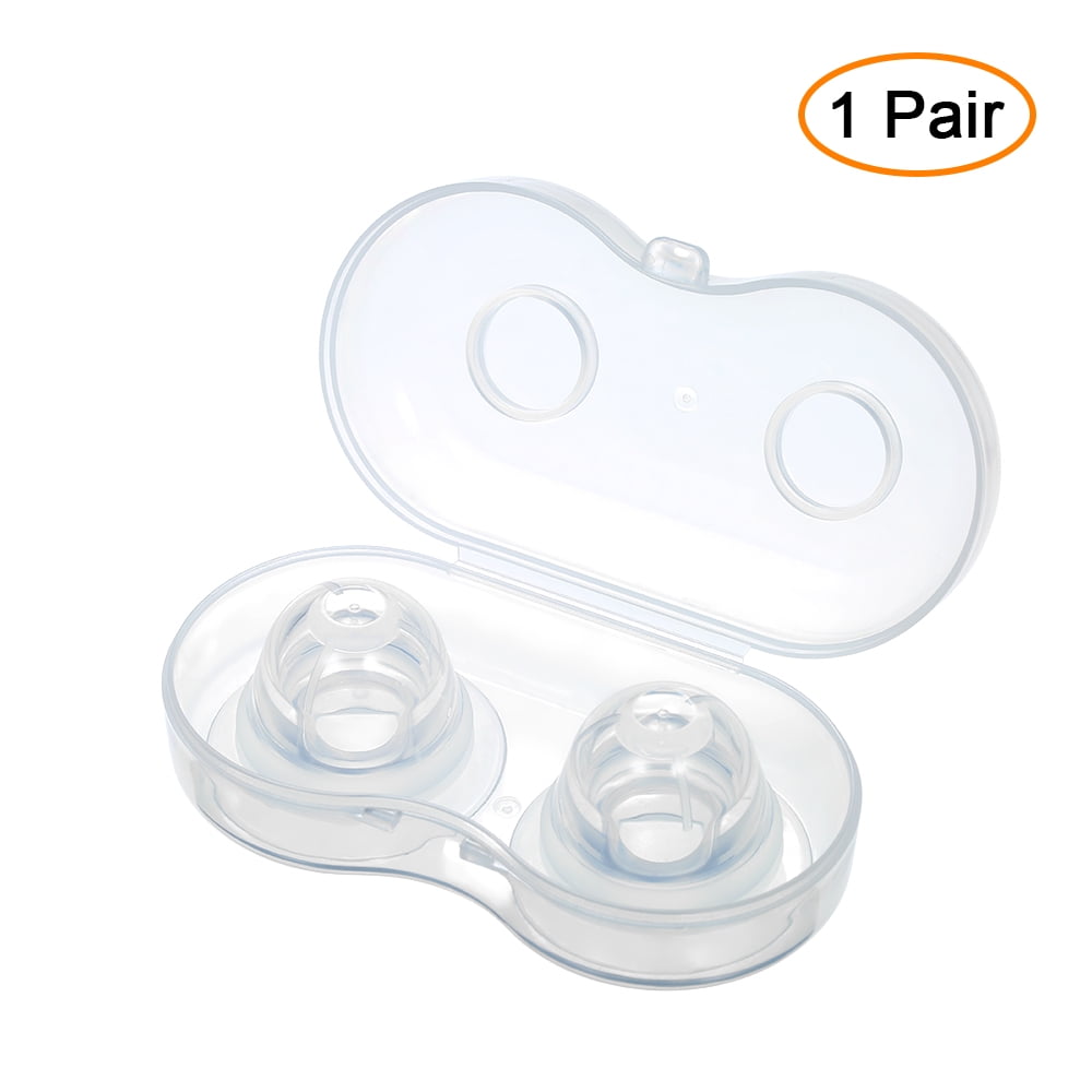 Nipple Pullers or Everters 1 Pair with Travel Case to Storage Silicone BPA-free Nipple Corrector Suckers Extender for Flat