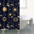 thumbnail image 4 of Blue Sun Moon Star Pattern Shower Curtain 36"x72" ,Bathroom Decorative Shower Curtains Set with 12 Hooks,Modern Waterproof Washable Shower Curtain, 4 of 6
