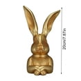 thumbnail image 3 of Gold Easter Bunny Decor, Vintage Gold Bunny Decor Rabbit Figurines 7.8 Inch Statue, Easter Decorations for Home, Gold Bunny Figurine for Home Centerpiece & Holiday Collectible Gift, 3 of 8