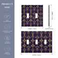thumbnail image 2 of Yayeee Toggle Light Switch Wall Plate 3-Gang 6.37"x4.48" Decorative Outlet Cover, Purple Flowers Pattern, 2 of 7