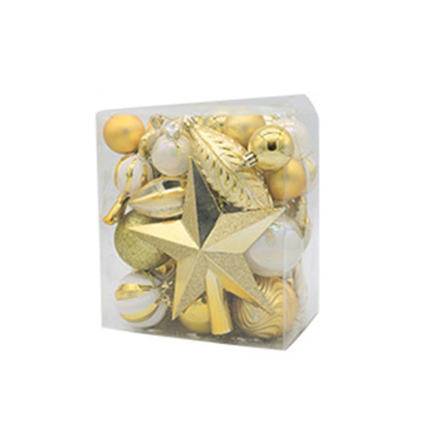 Farfi 40 unids/set Bolas de Navidad Hoja de Caramelo Muleta Adorno Colgante Escena de Fiesta Diseño Accesorios de decoración Bolas Colgantes Árbol de Navidad Colgante Hogar