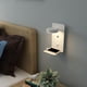 thumbnail image 3 of Lámpara de pared nórdica para mesilla de noche, luz de lectura de pared, luminaria blanco pequeño, 3 of 8