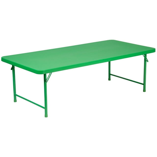 30''W x 60''L x 19''H Kid's Granite White Plastic Folding Table