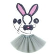 thumbnail image 2 of Conjunto de disfraz de conejo de Pascua Salvador Gris 5 piezas, 2 of 10
