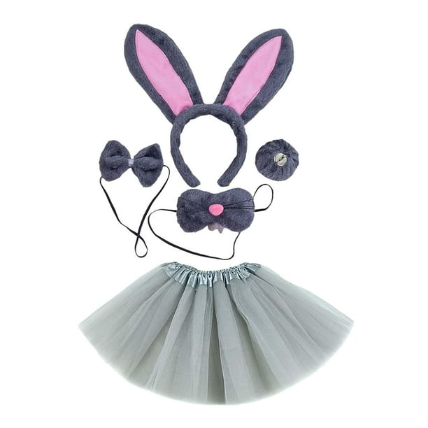 Set De Disfraz De Perro De 5 Piezas – Diadema, Pajarita, Cola, Nariz Y Guantes Para Cosplay Infantil En Fiestas De Animales