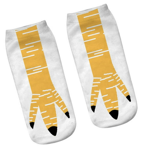 Novelty Printed Chicken Claw Ankle Socks for Men and Women Funny Paws Pattern Short Socks Halloween Party Gift