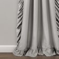 thumbnail image 3 of Lush Decor Reyna - Juego de Paneles de Cortina de Ventana con Volantes, par, 54 Pulgadas de Ancho x 95 Pulgadas de Largo, Gris Claro, Cortina fluida, Cortinas románticas con Volantes para recámara,, 3 of 14