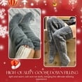 thumbnail image 5 of Goose Down Christmas Knee Socks, Plush Stockings with Soft Cozy Over-The-Knee Long Tube Design for Cold Weather, Holiday Gift Socks for Women Men, 5 of 8
