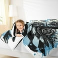 thumbnail image 4 of Feelyou Vintage Checkered Flag Bedding Comforter Set, Modern Sports Car Twin Comforter Sets, Teen Boy Girl Kid Reversible Bedding Set, Lightweight Room Decor, 2 Pieces, 4 of 8