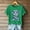 Green, variant on ATENAR T Shirts for Women Printed Shirts Crew Neck Short Sleeve Tops Gray S