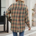 thumbnail image 4 of Towmus Womens Plus Size Flannel Shirts Plaid Shirts Long Sleeves Casual Button Down Collared Lightweight Winter Fall Pullover Tops, 4 of 9