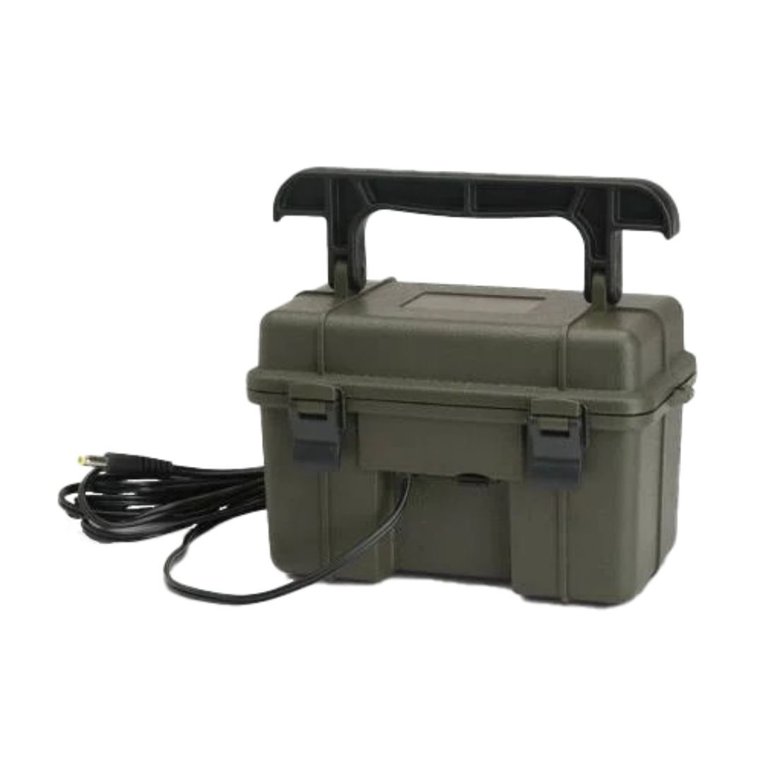 Stealth Cam 12V Weatherproof Battery Box with Sealed Lead Acid Battery for Trail Cameras (2-Pack, Dark Green) Bundle