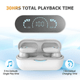 thumbnail image 6 of VIVISTAR Wireless Earbuds, Bluetooth 5.3 Headphones with LED Digital Display Charging Case,In-Ear Headset Wireless Bluetooth Earphones for Sport White, 6 of 8