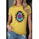 thumbnail image 2 of ABPHQTO Camiseta de mujer con estampado de mezcla azteca amarilla, 2 of 5