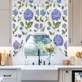 thumbnail image 4 of Retro Purple Swag Valances for Windows 2 Pack Hydrangeas Floral Leaf Country Plant Farmhouse Swag Kitchen Curtains 45 Inches Long Rod Pocket Short Window Treatment for Kitchen Bathroom 36"x45", 4 of 8
