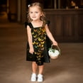 thumbnail image 2 of Robes d'Adolescent Été Papillons Noir Doré Sans Manches Nœud Arrière Robe Princesse Décontractée Jaune 3-4 Ans, 2 of 4
