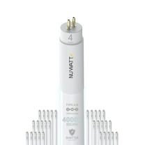 NuWatt 4FT T5 LED Tube Lights A&B Hybrid 4000K Cool White, 24W Plug & Play or Ballast Bypass,G5 30PK