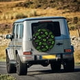 thumbnail image 3 of Spare Tire Cover, Green Space Pattern Wheel Cover Tire Covers For Trailers Car Truck Camper Universal Tire Covering Fits Diameter14"-17", 3 of 4