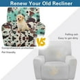 thumbnail image 4 of Xixirimido Cowhide Pattern Recliner Slipcovers 4-Pieces Lazyboy Covers Couch Chair Cover Non Slip Reclining with Storage Pockets Furniture Protector for Home Living Room, 4 of 8
