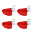 thumbnail image 4 of Juego de 4 bebederos automáticos de plástico para aves de corral con manguera para aves de caza, universales, color rojo, 4 of 14