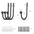 thumbnail image 3 of 4pcs Metal Curtain Holdbacks, EEEkit Retro Ball Curtain Tieback Hanger Holder Hook with Screws, Black, 3 of 6