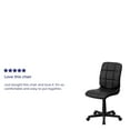 thumbnail image 2 of Mid-Back Black Quilted Vinyl Swivel Task Chair, 2 of 9