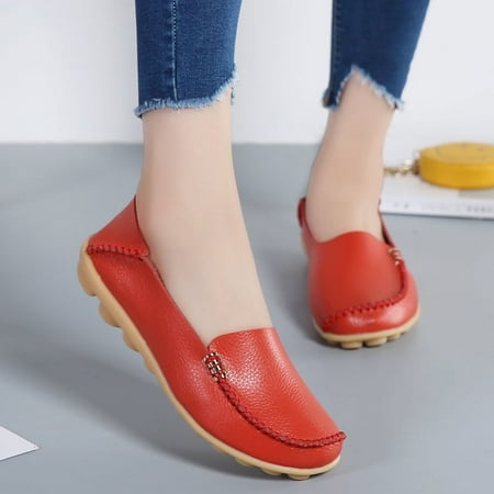 Going Outfits - DUOYANGJIASHA Women s Comfortable Loafers Casual Round Toe Moccasins Wild Driving Flats Soft Walking Shoes Women Slip On-39