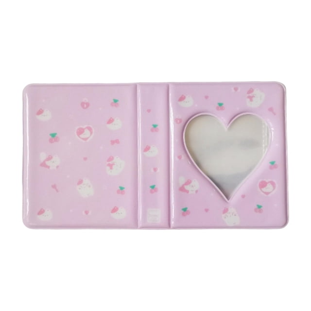 Álbum de fotos de 3 pulgadas, tarjetero, fundas para tarjetas fotográficas, portátil, dibujos animados gato blanco