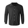 thumbnail image 4 of Men Shirts Mens Solid Shirt Long Sleeve Mens Casual Button Down Shirt Dress Shirts for Men Slim Fit Mens Dress Shirts Business Dress Shirts for Men, 4 of 5
