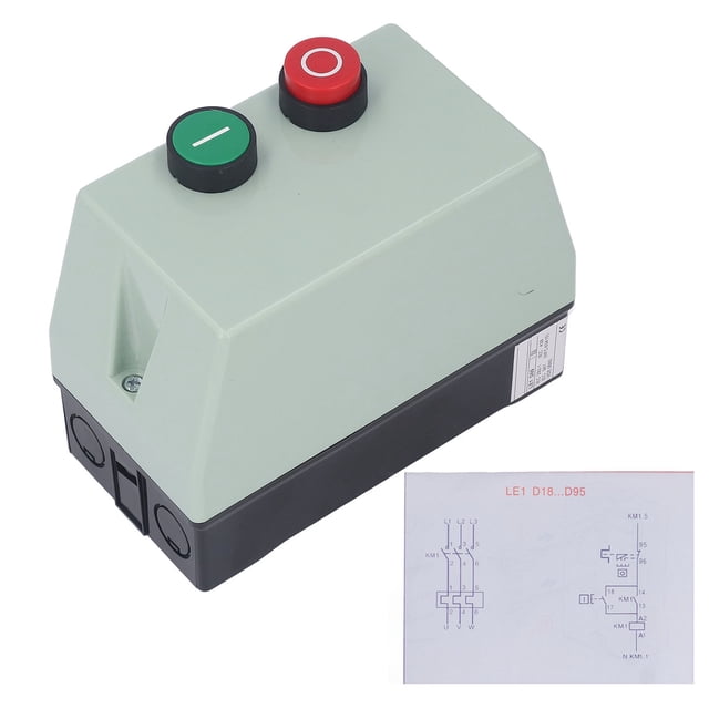 Arrancador de motor monofásico, Arrancador de motor eléctrico magnético Arrancador de motor eléctrico magnético Interruptor de control de arranque del motor Rendimiento inigualable NikouMX herramienta