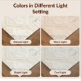 thumbnail image 7 of Design&I 8'x10' Washable Area Rug Sleek Flatweave Pet Friendly Beige Tonal Abstract Interlocking Shapes Minimalist Large Neutral for King Size Bedroom, Under Bed, 7 of 7
