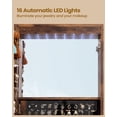 thumbnail image 5 of LED Jewelry Cabinet Armoire, 63" H Standing Jewelry Organizer Weathered Oak, 5 of 9