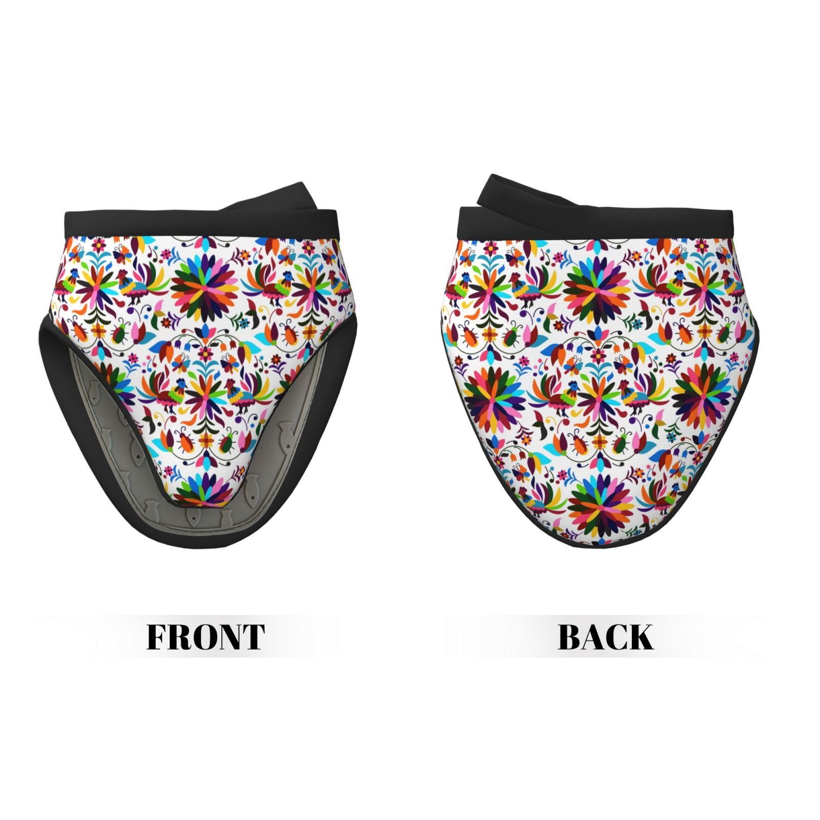 Vsdgher Mexican Bright Style Non-Slip Mini Oven Mitt Set, Short Oven Mitts for Baking Grilling Barbecue Microwave, 5.9"x5.9"in