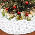 thumbnail image 3 of Falda de árbol de Navidad Falda de árbol bordada de felpa Decoraciones navideñas (90 cm), 3 of 5