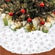 thumbnail image 3 of Falda de árbol de Navidad Falda de árbol bordada de felpa Decoraciones navideñas (90 cm) BRILLAR  Rojo Verde, 3 of 5
