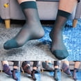 thumbnail image 4 of 【HTMT】Socks Wide Striped Workout Breathable Formal See Through Sheer Stocking#hastoolmarket, 4 of 4