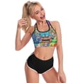 thumbnail image 3 of Game My Singing Monsters Women's Sports Bras Racerback Padded Workout Slimming Tank Tops Camisole Yoga Vest Activewear Fitness Running Crop Top, 3 of 6