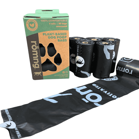 ROMNG Romng Eco-Friendly Pet Waste Bags Large Earth-Friendly Dogs Waste Bags with 12 Rolls, Unscented, 180 Count