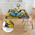 thumbnail image 2 of WERPE Sunflower, Blue Butterfly and Flowers Florals Plants Outdoor Picnic Camping and Indoor Kitchen Dining Party Square Tablecloth white, 2 of 7
