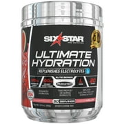 Six Star Ultimate Hydration - Replenishes Electrolytes, with 100 mg Coconut Water Powder, Watermelon, 50 servings