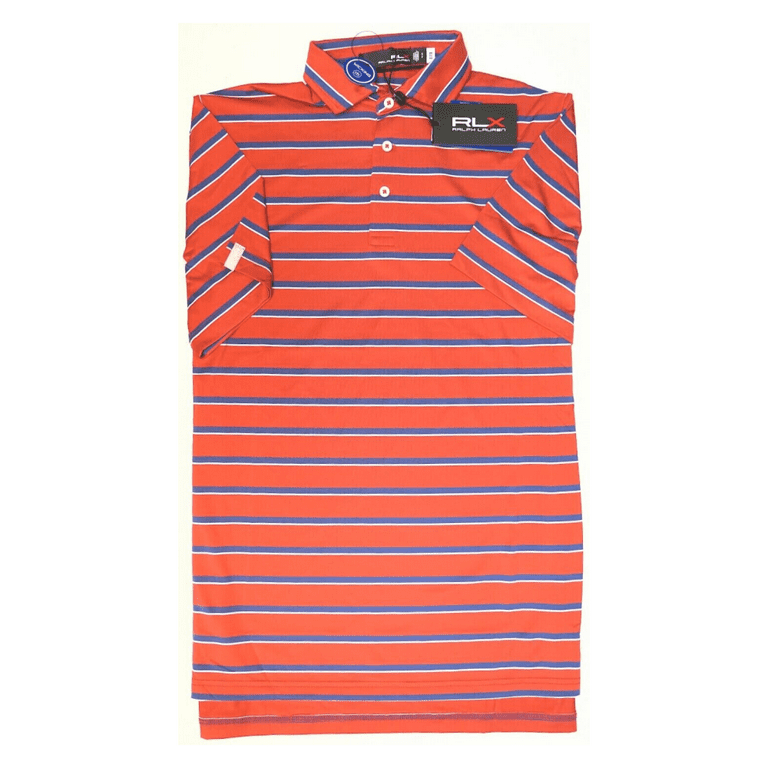 $98.50 RLX Ralph Lauren Men's Short Sleeve Polo Shirt, Red