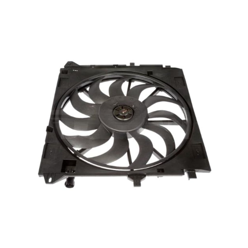 KarParts360 For Chevy Colorado 2021 2022 Radiator Fan | Plastic Material | Black Blade Color | Male Blade Connector | Replacement For 84909353
