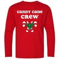thumbnail image 3 of Inktastic Candy Cane Crew Long Sleeve Youth T-Shirt, 3 of 5