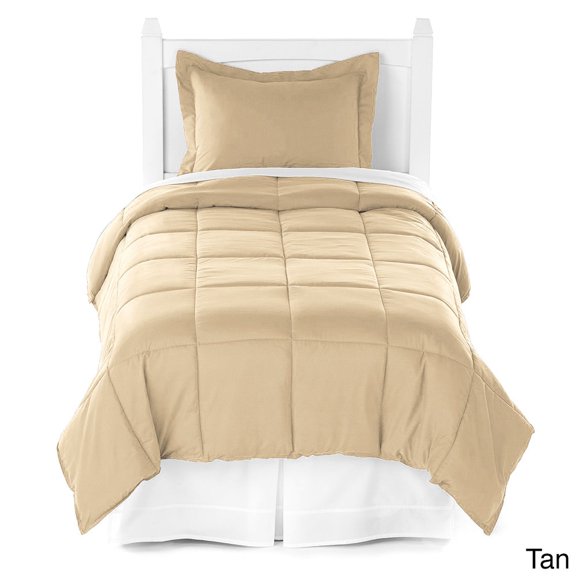 Bare Home  Hypoallergenic Down Alternative Comforter Set Sand Twin - Twin XL